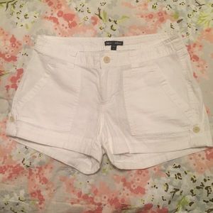 White Linen Shorts